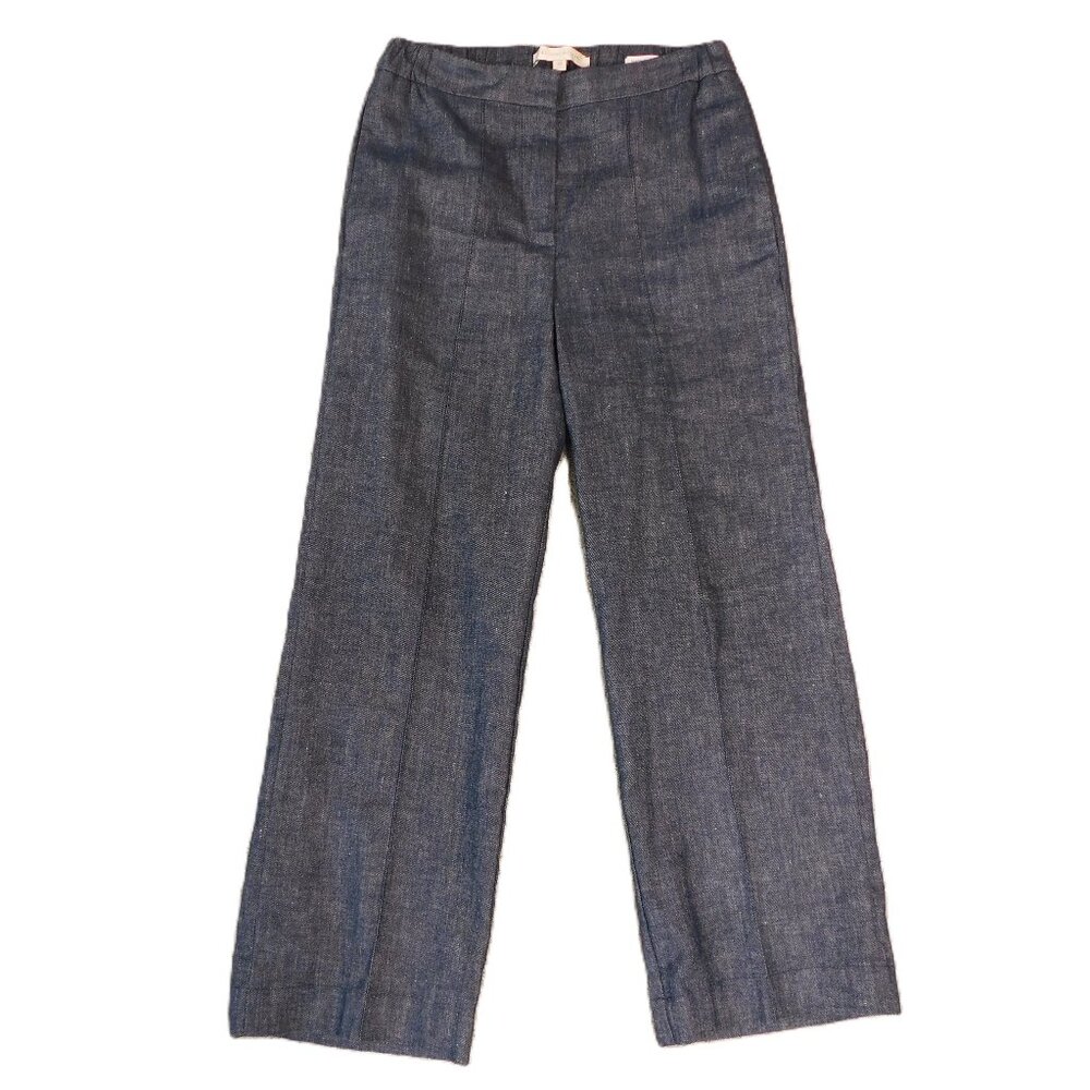 Brochu Walker Olena Pant - Indigo | Linen | Straight | Quiet Luxury | EUC | XS